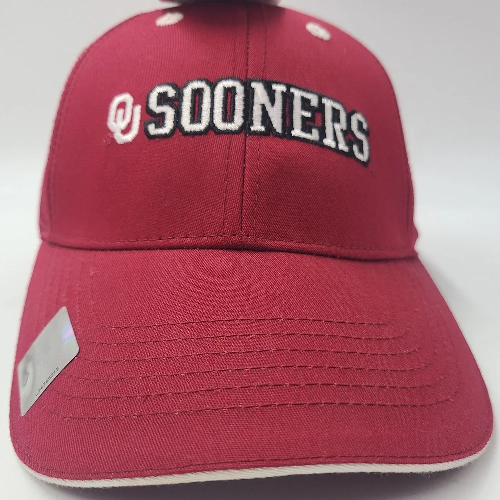 Oklahoma Sooners Hat Adjustable Captivating Headgear Red White NCAA‎ University